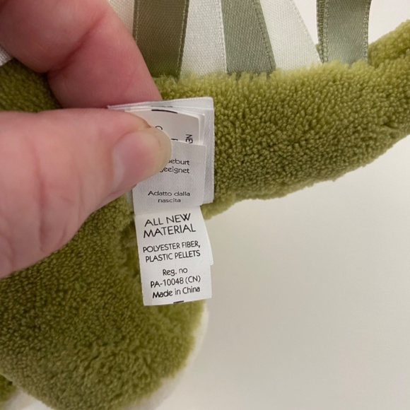 Rare Little Jellycat Green Dinosaur Plush Brontosaurus Stuffed Ribbons 11.5" - Picture 8 of 9